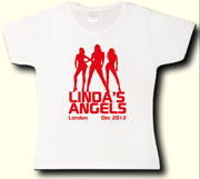 angels Hen Party t shirt in white